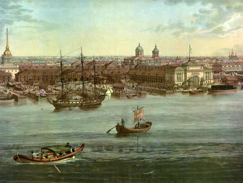 Анжело Тозелли. Панорама Санкт-Петербурга 1820 года.