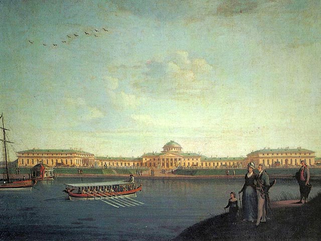 Бенджамен Патерсон.Вид Таврического дворца со стороны Невы.
