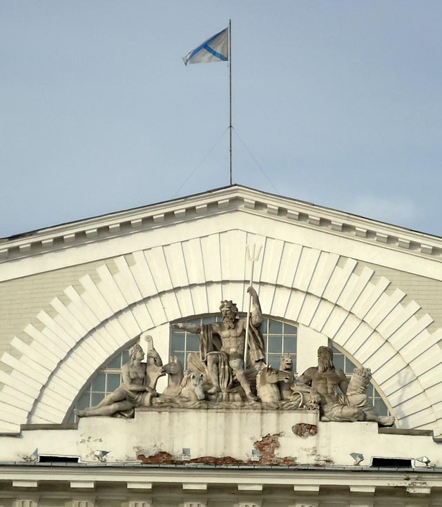 Биржа.Фрагмент главного фасада.Санкт-Петербург
