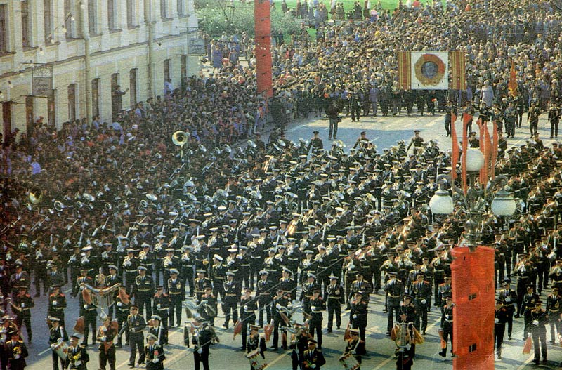 Невский проспект.9 мая 1988 год.