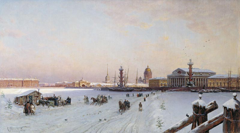Беггров Александр Карлович. Петербург зимой. 1898 г.