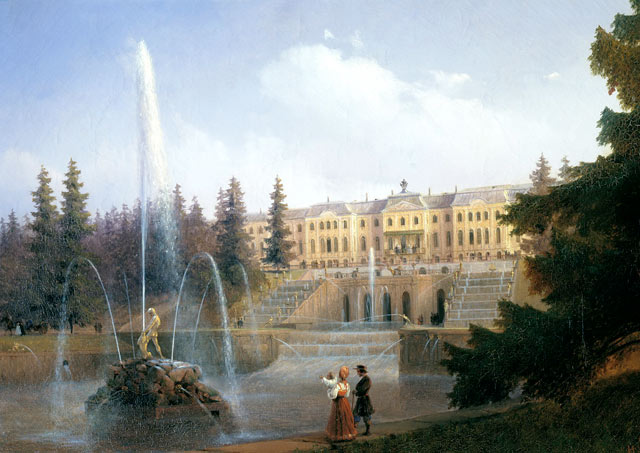 Айвазовский И. Вид на Большой каскад в Петергофе. 1837 г.