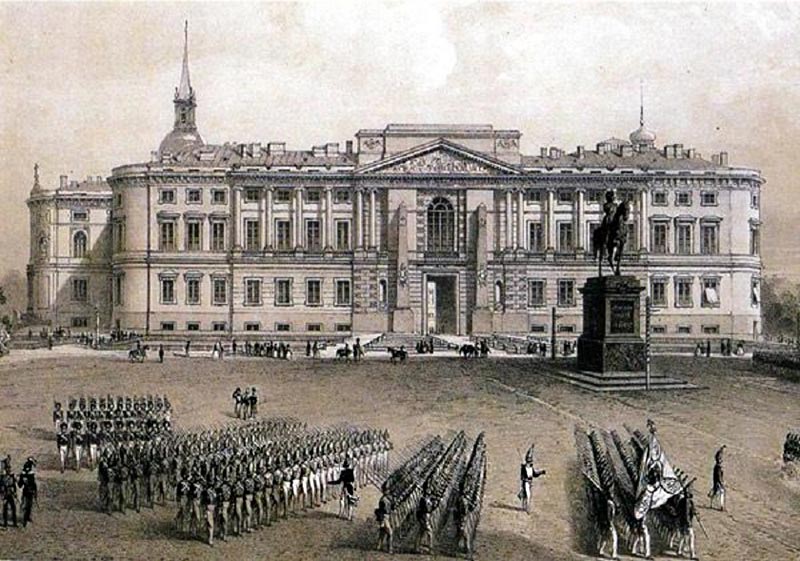 Беггров К.П.Вид Инженерного замка из Летнего сада. 1830-е гг.