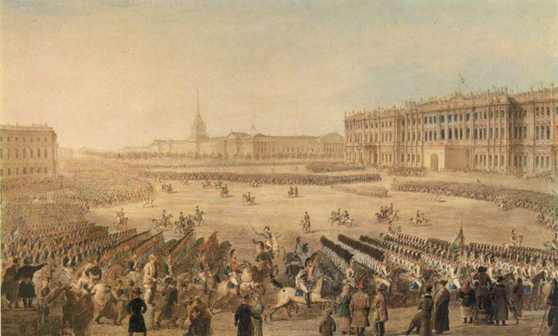 И. А . Иванов. Празднество 19 марта 1816 года в Санкт-Петербурге в честь второй годовщины вступления русских войск а Париж. 1816