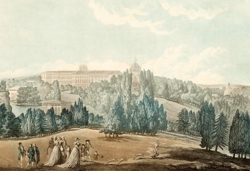 М.Ф. Дамам-Демартре. Прогулка Екатерины II В Царскосельском парке.1813 г.