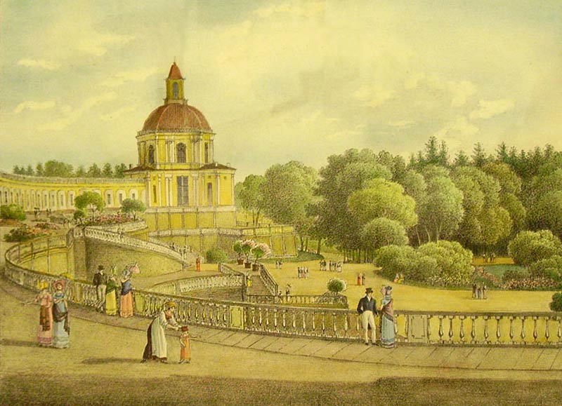 Терраса Большого дворца. А.Е.Мартынов 1824 г.
