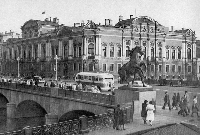 Аничков мост. Дворец Белосельских-Белозерских. 1950-60 г.