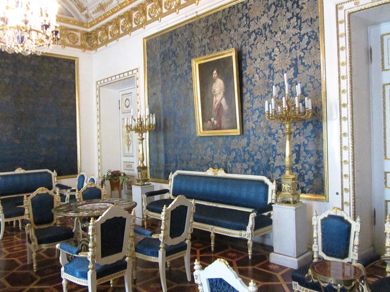 Юсуповский дворец.Синяя гостиная.Архитектор А.А.Михайлов.1830-е гг.