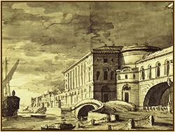 Эскиз занавеса для Эрмитажного театра. П.Гонзага. 1790-1800 гг.
