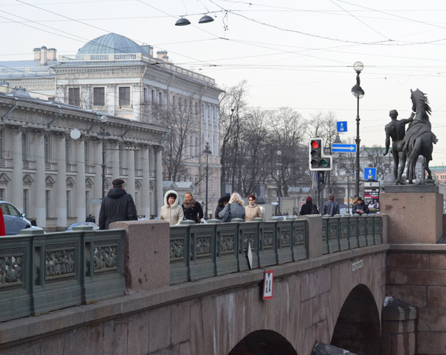 Аничков дворец.Вид со стороны Аничкова моста.
