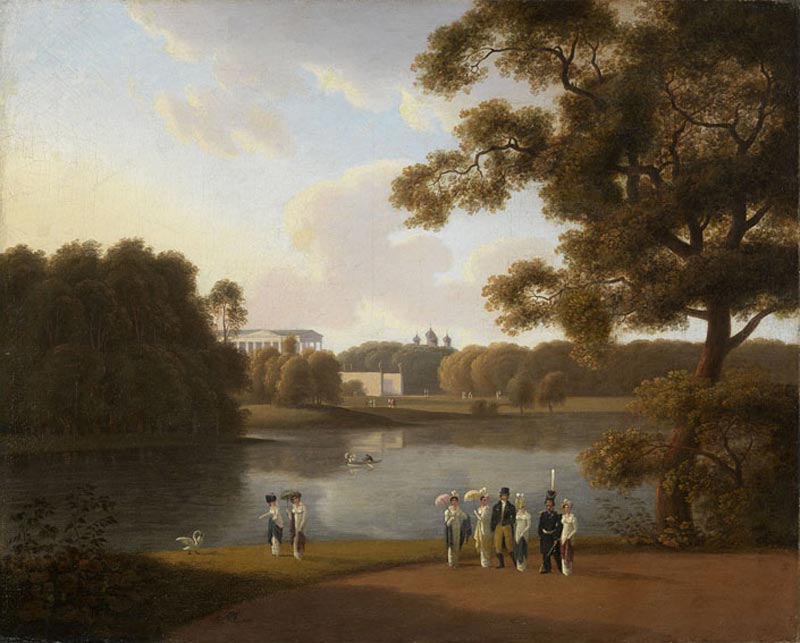 А.Мартынов. Вид на пруд и Камеронову галерею. Царское село. 1815