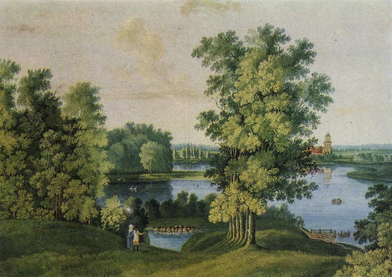Щедрин С.Ф.Большой пруд в Царско-Сельском парке.1777г.
