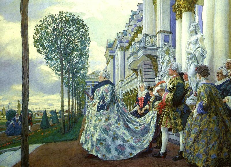 Императрица Елизавета Петровна в Царском Селе. Е. Лансере. 1905 г.