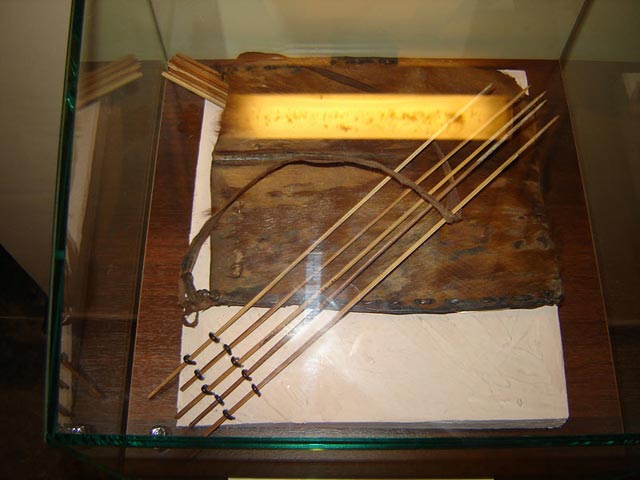 Сумка-колчан.Кожа,стрелы,бамбук,растительный яд.Габон середина 19 века