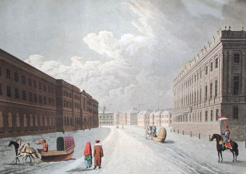 Морней (Морне, Морнэ).Вид на Мраморный дворец. 1830 г.