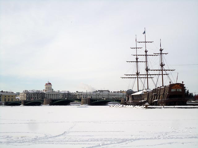 Таможня (Пушкинский дом).Биржевой мост.