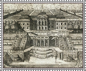 Вид большого дворца в Петергофе. А.В.Ростовцев. 1717 г. ГЭ
